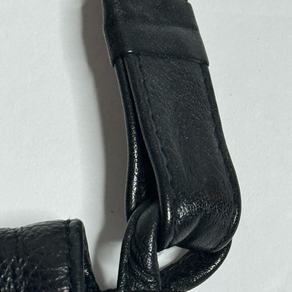 ORIGINAL BREE Black Leather Saddle Crossbody With Adjustable Strap - Picture 12 of 16